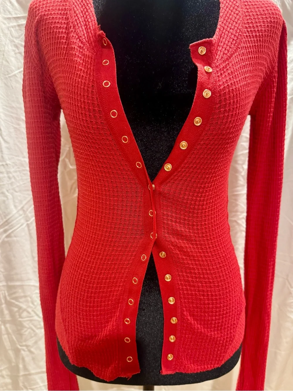 Free People fitted waffle